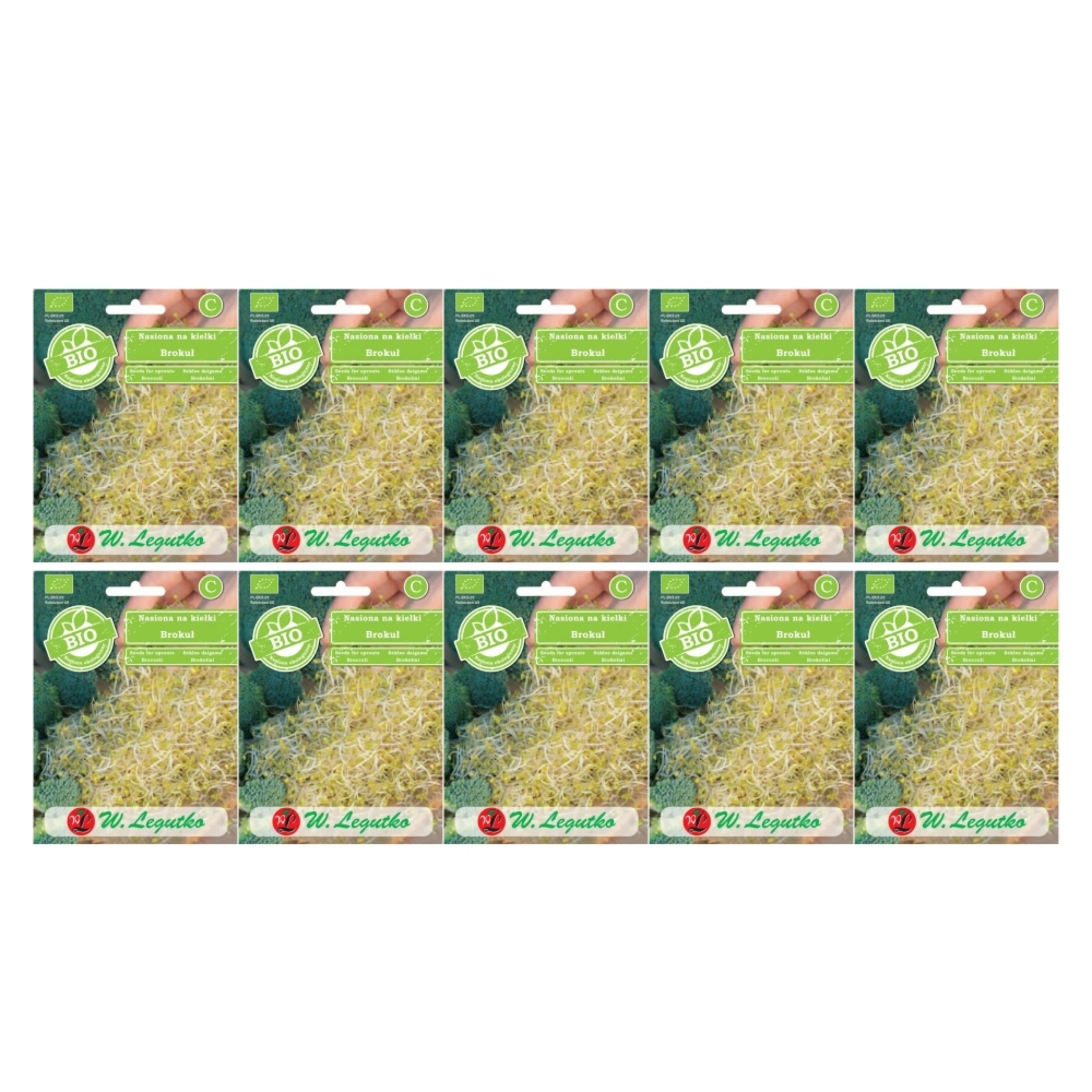 10 x Bio Nasiona Na Kiełki Brokuł 10 g - Legutko
