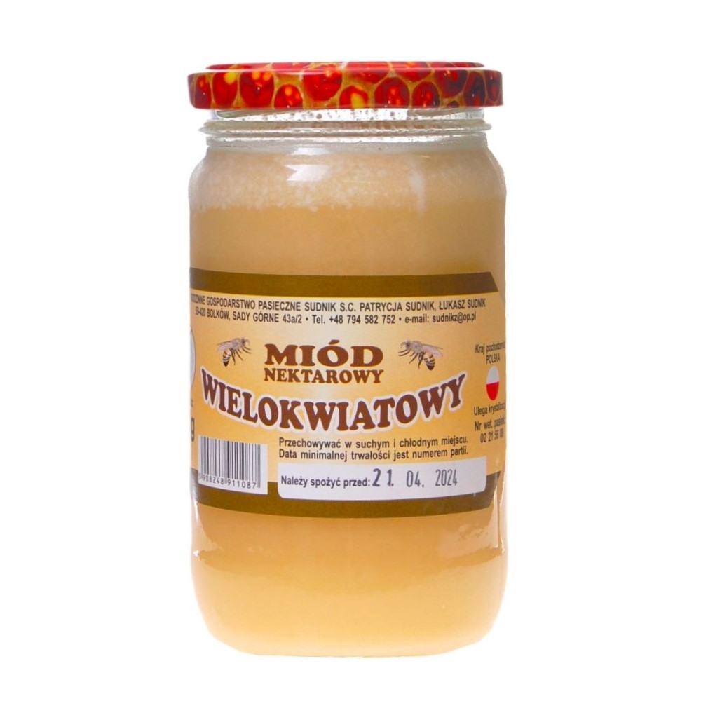 Miód Wielokwiatowy 500 g - Pasieka Sudnik