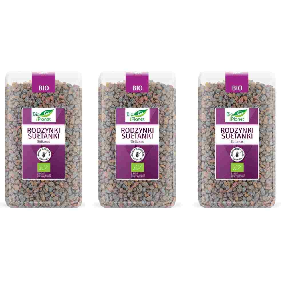 Zestaw 3 x Rodzynki Sułtanki Bio 1 kg - Bio Planet