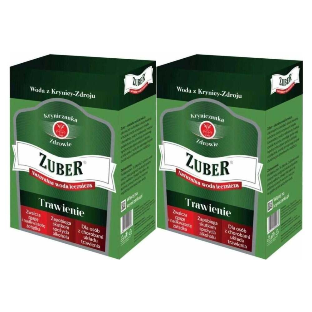 2 x Zuber - Karton 3 l - Woda Lecznicza - Kryniczanka