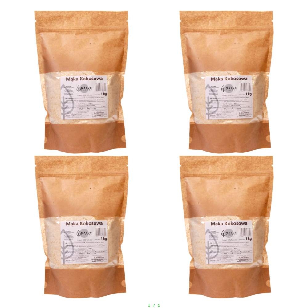 Zestaw 4 x Mąka Kokosowa 1 kg Natur Planet 