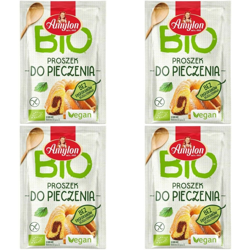 Zestaw 4 x Proszek do Pieczenia Bezglutenowy Bio 12 g - Amylon