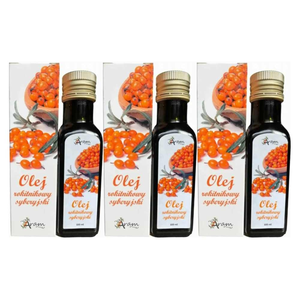 3 x Olej Rokitnikowy Syberyjski 100 ml - Aram Natura