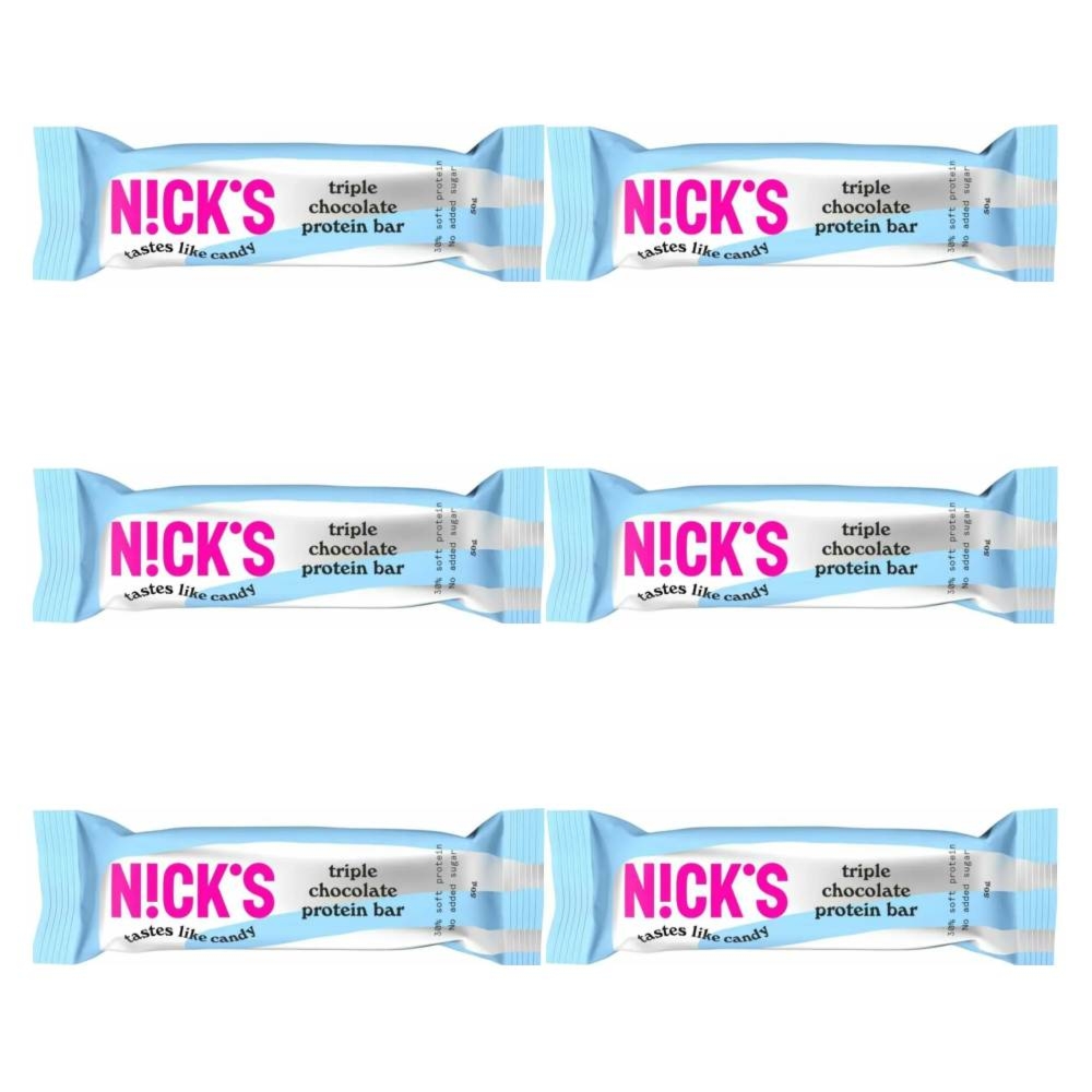 6 x Baton Proteinowy z Kremem Czekoladowym w Mlecznej Czekoladzie 50 g - Nicks