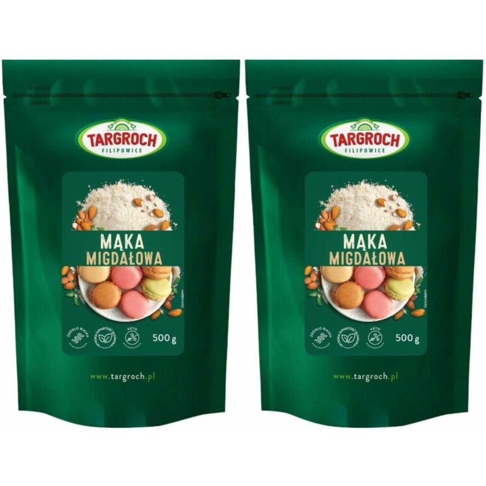 Mąka Migdałowa 1 kg Targroch - Zestaw 2 x 500 g