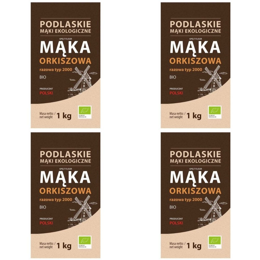 4 x Mąka Orkiszowa Razowa Bio 1 kg TYP 2000 - BioLife