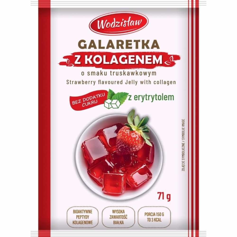 Galaretka z Kolagenem o Smaku Truskawkowym 71 g - Wodzisław