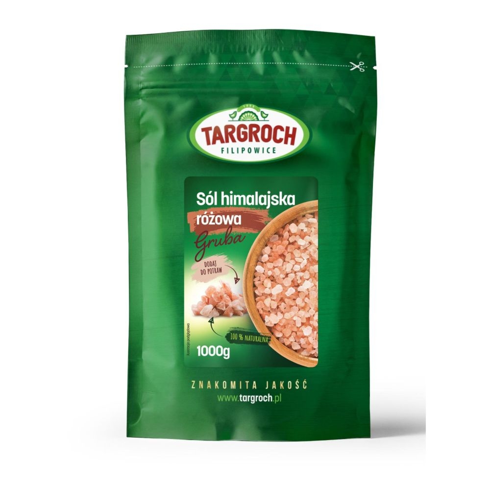 Sól Himalajska Różowa Gruboziarnista Jodowana 1 kg - Targroch