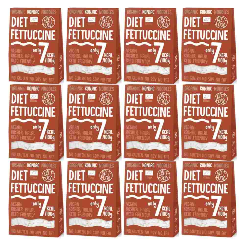 12 x Makaron Konjac Bio Organic Diet Fettuccine 300 g Diet Food