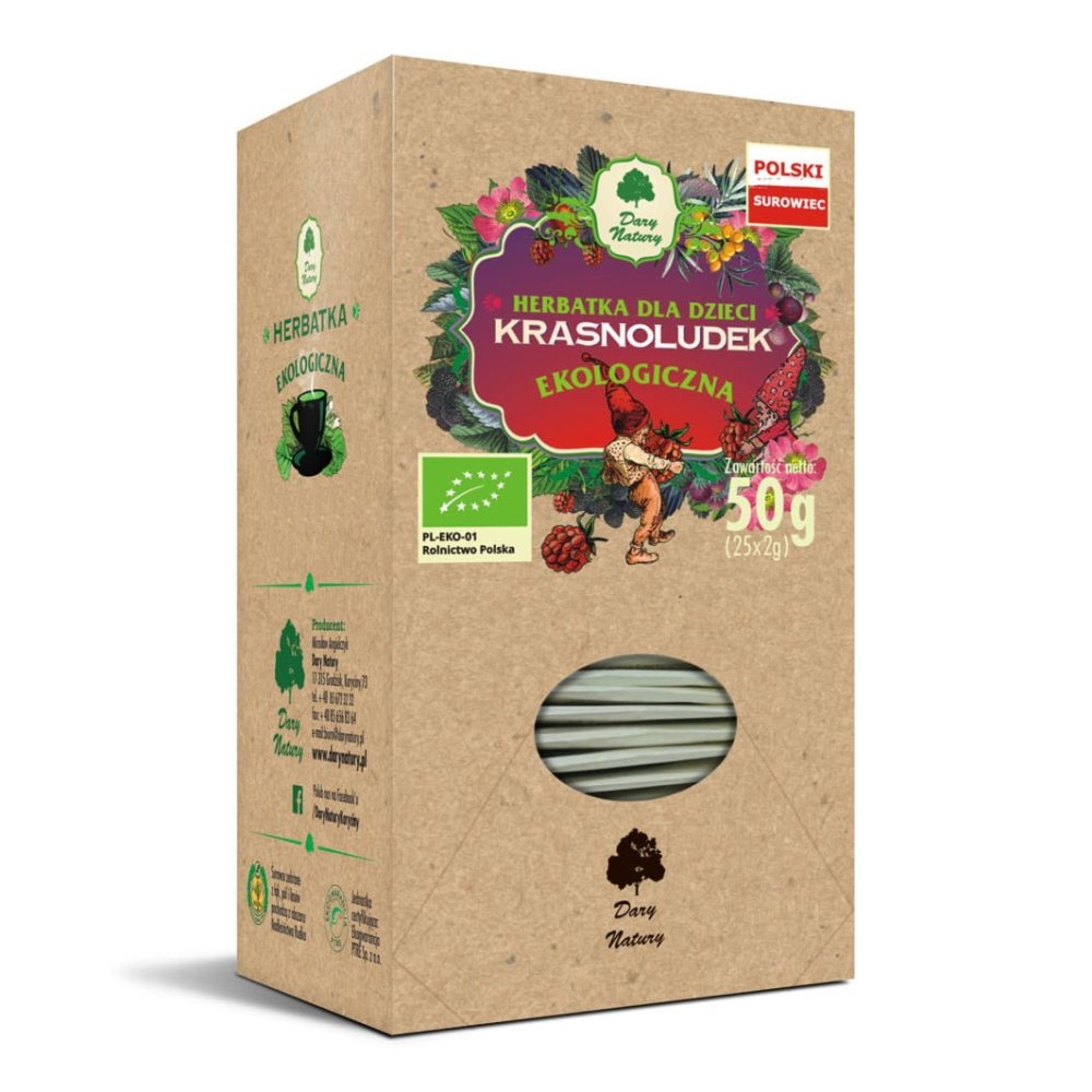Herbatka Dla Dzieci Krasnoludek Eko 45 g (15x 3 g) - Dary Natury