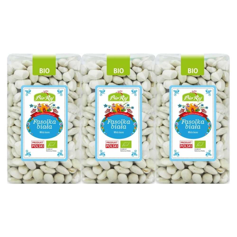 3 x Fasolka Biała Bio 500 g - Bio Raj