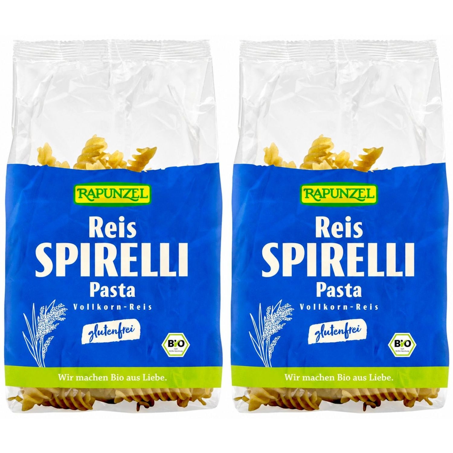 2 x Makaron Ryżowy Razowy Świderki Bezglutenowy Bio 250 g - Rapunzel