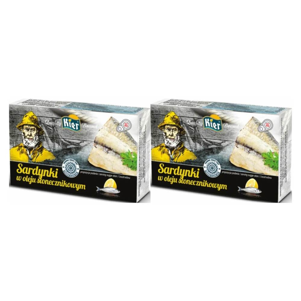 2 x Sardynki w Oleju Słonecznikowym 125 g (90 g) - Kier