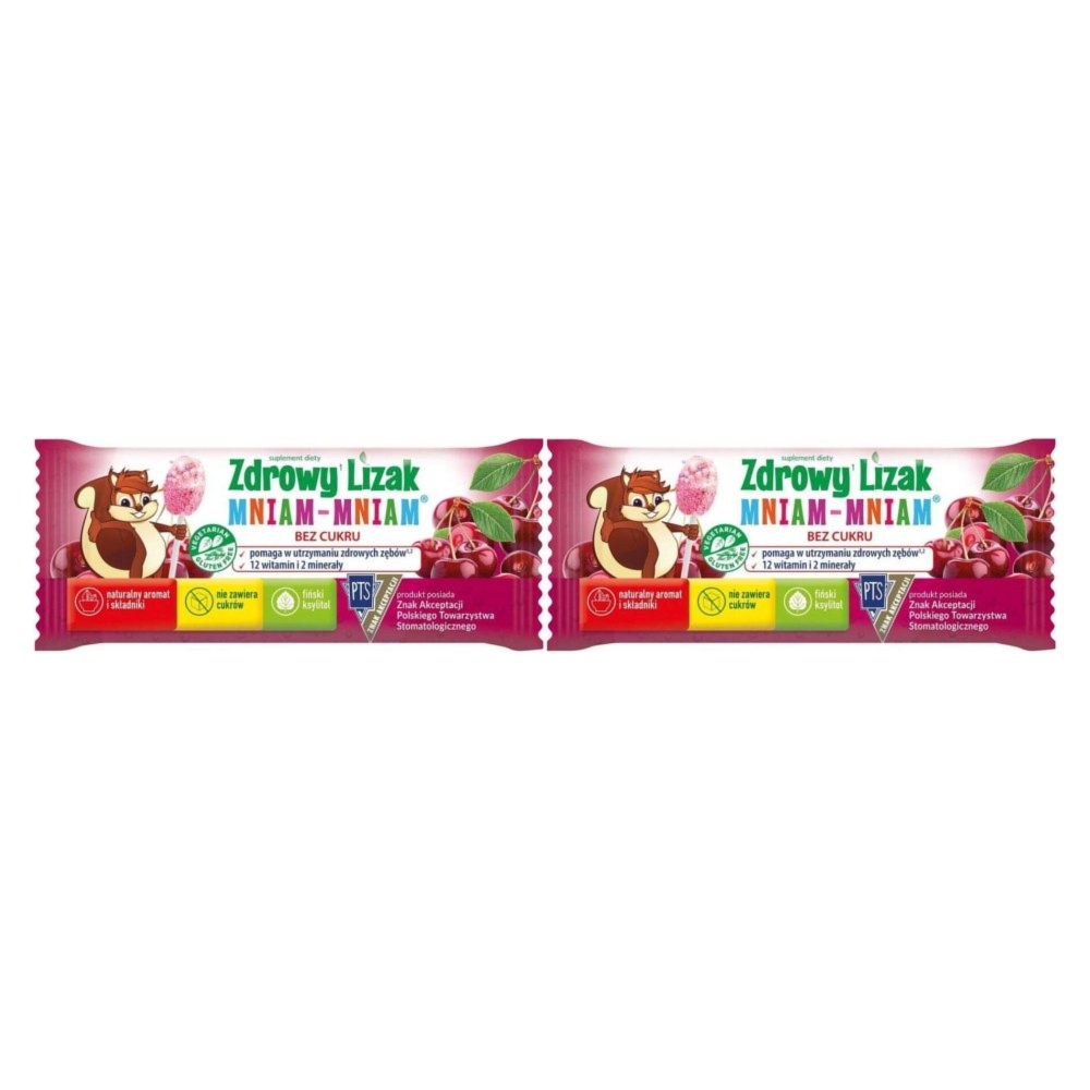 2 x Zdrowy Lizak Mniam - Mniam Wiśnia Łezka 6 g - Starpharma