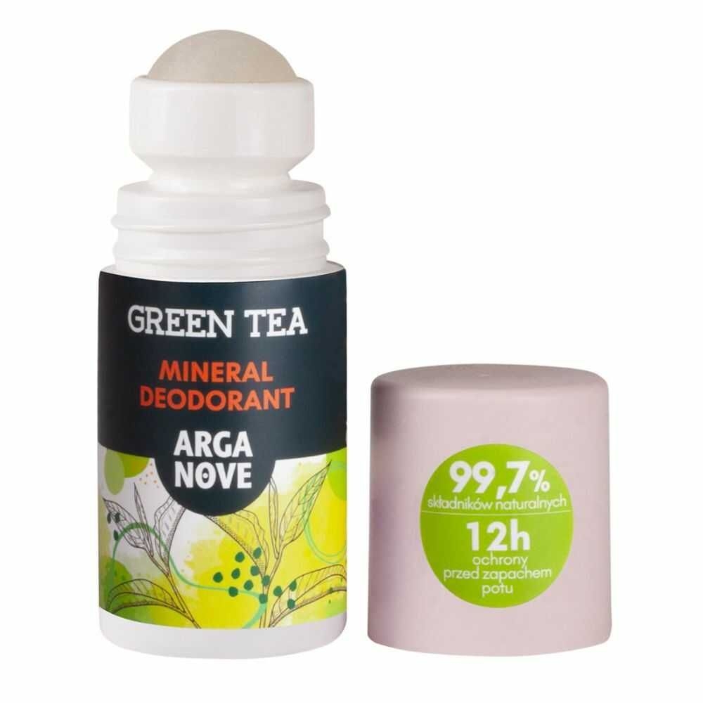 Dezodorant Roll-on Naturalny Ałunowy z Bio Arganem ZIELONA HERBATA 50 ml - Arganove