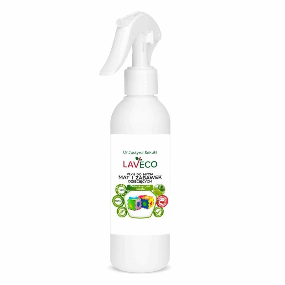 Naturalny Płyn do Mycia Mat i Zabawek Dziecięcych Zielona Cytryna i Mięta 200 ml - Laveco