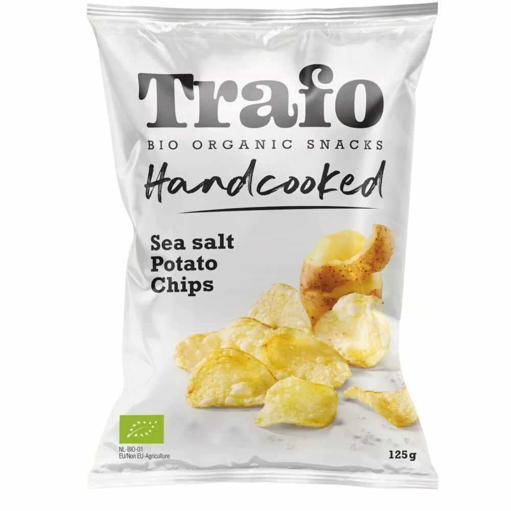 Chipsy Ziemniaczane Cienko Krojone z Solą Morską Bio 125 g - Trafo