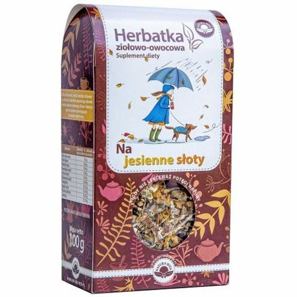NA JESIENNE SŁOTY Herbatka Ziołowo - Owocowa 100 g - Natura Wita
