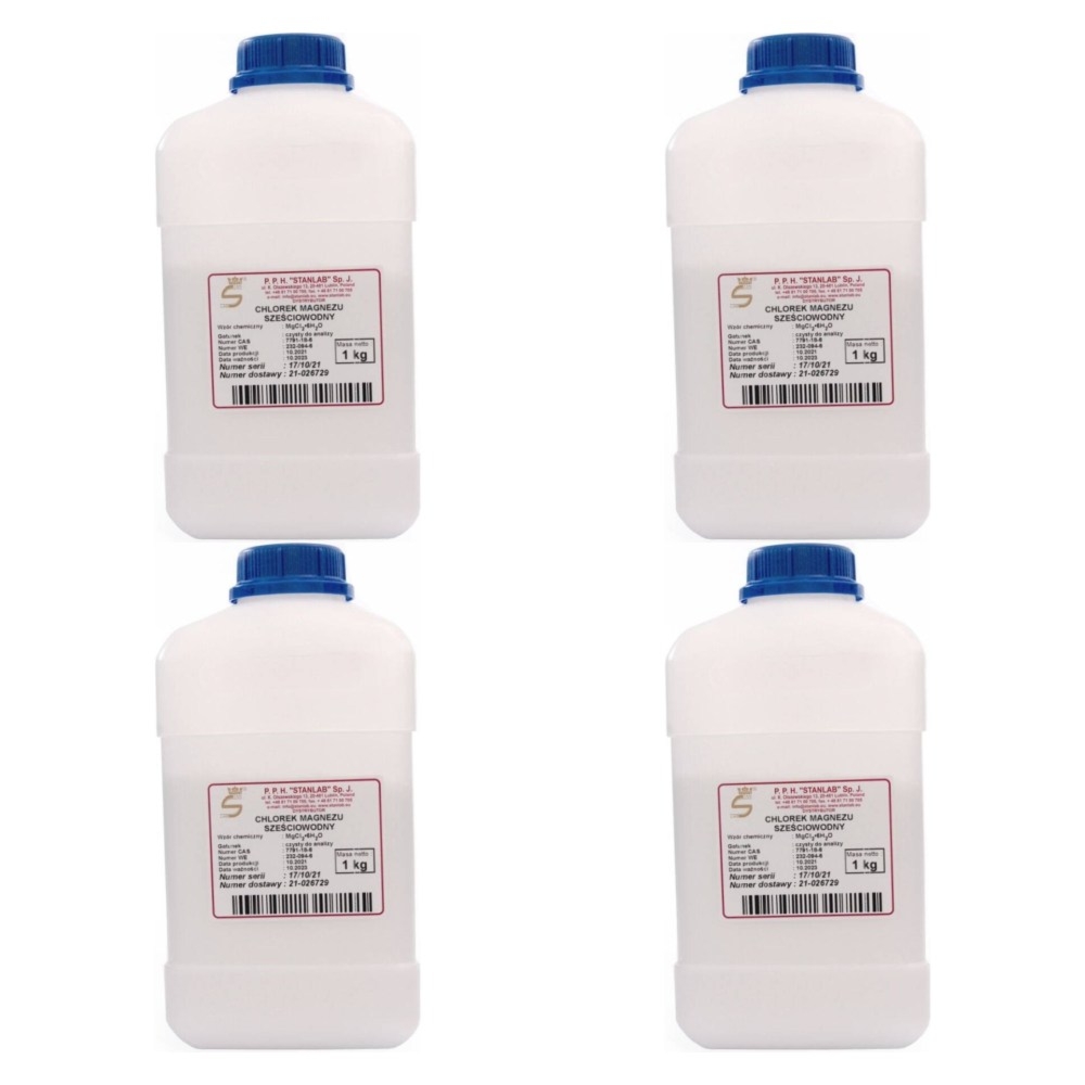 4 x Chlorek Magnezu Sześciowodny CZDA 1 kg - Stanlab