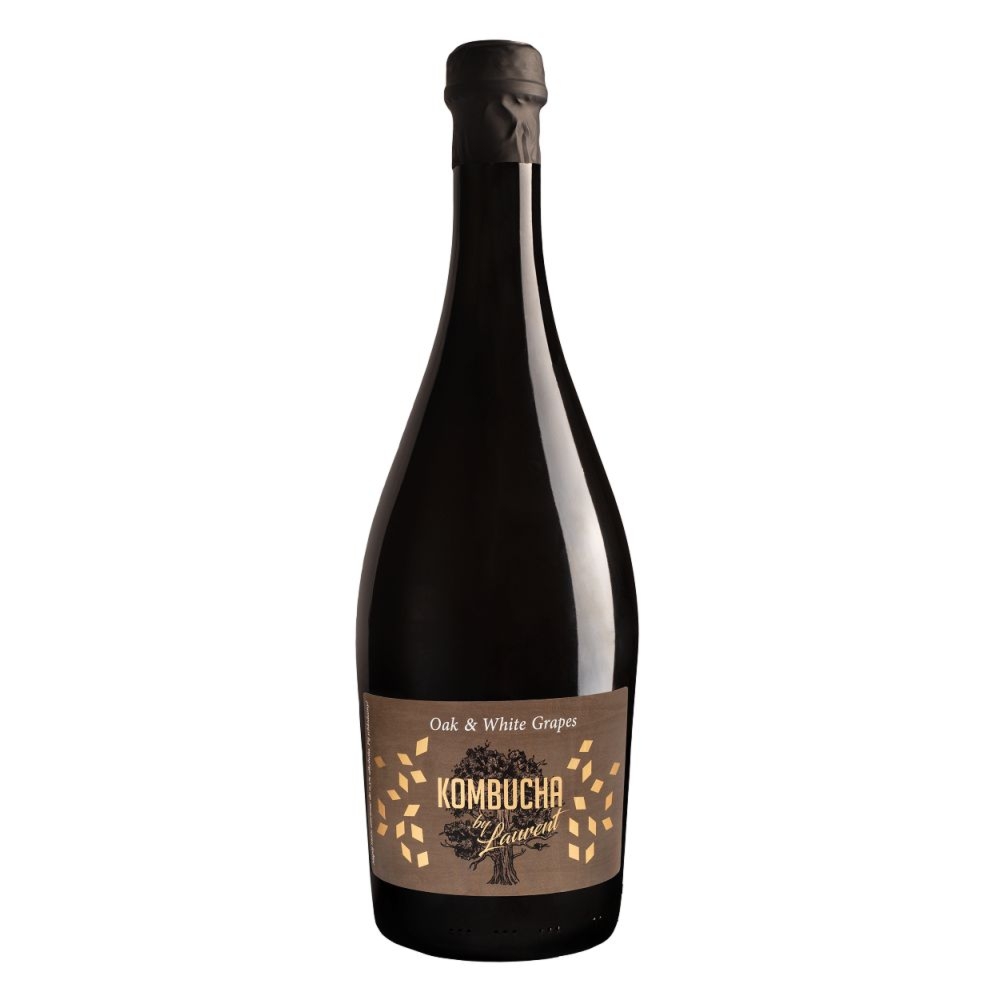 Kombucha Szampańska na Płatkach Dębu o Smaku Białych Winogron Bio 750 ml - Kombucha by Laurent
