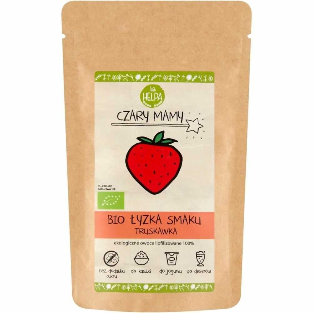 Łyżka Smaku Truskawka (Liofilizowane Sproszkowane Truskawki) Bio 40 g - Czary Mamy