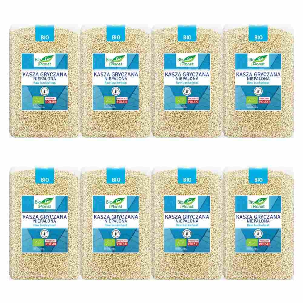 8 x Kasza Gryczana Niepalona Bezglutenowa Bio 2 kg - Bio Planet