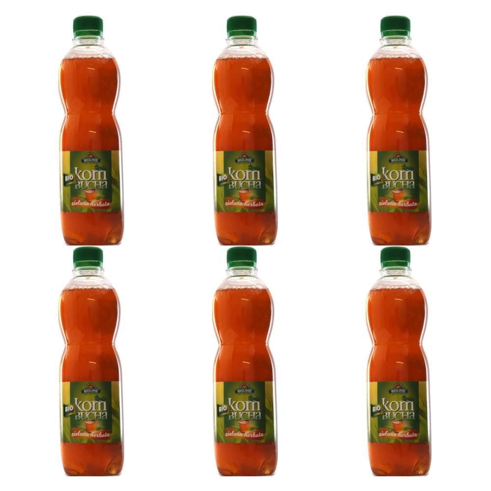 6 x Kombucha Herbata Zielona Bio 500 ml - Biolinie