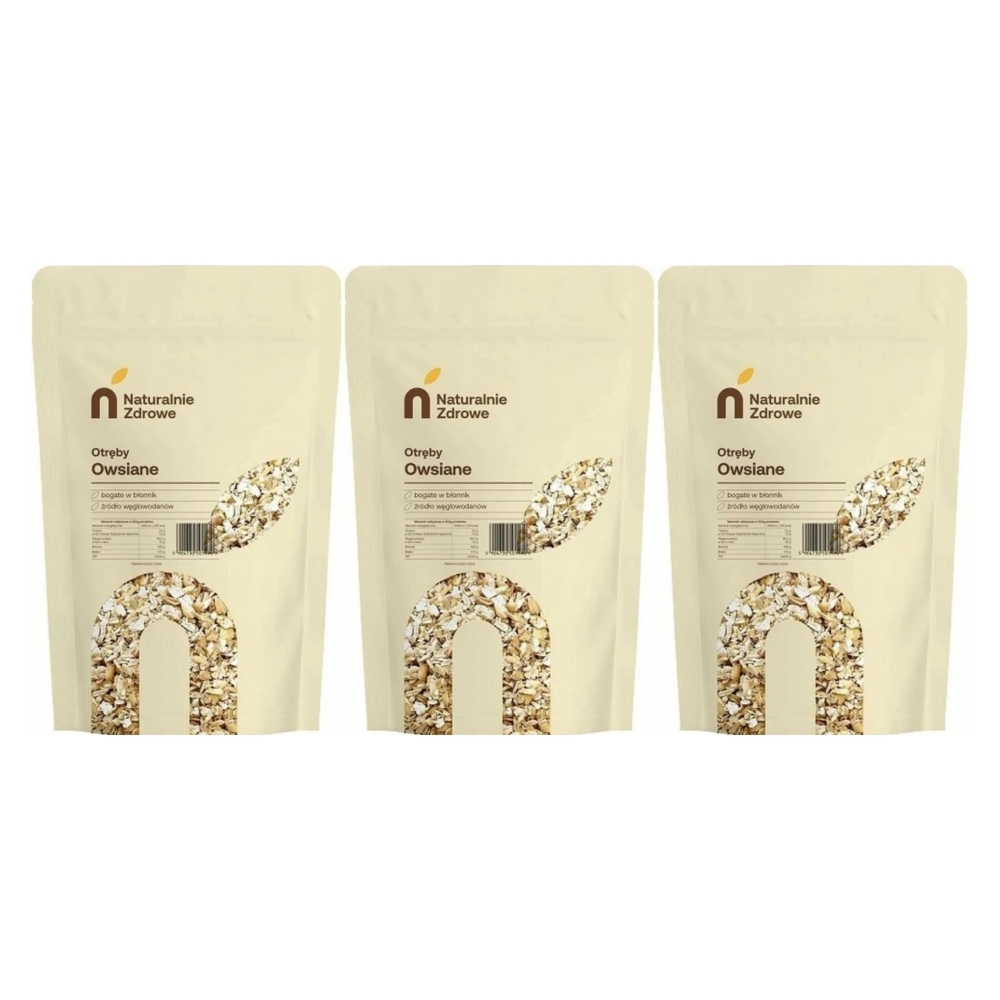 3 x Otręby Owsiane 1 kg - Naturalnie Zdrowe
