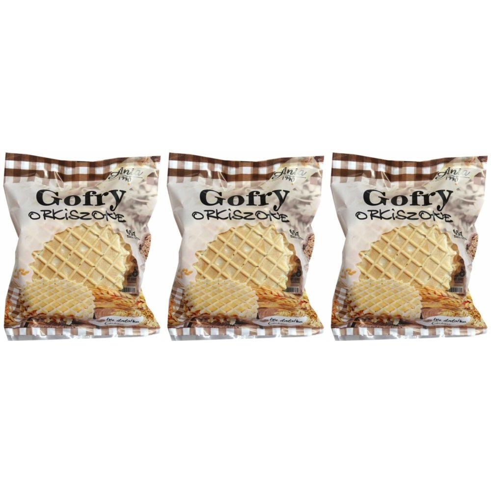 3 x Gofry Orkiszowe Bez Dodatku Cukru 65 g - Ania