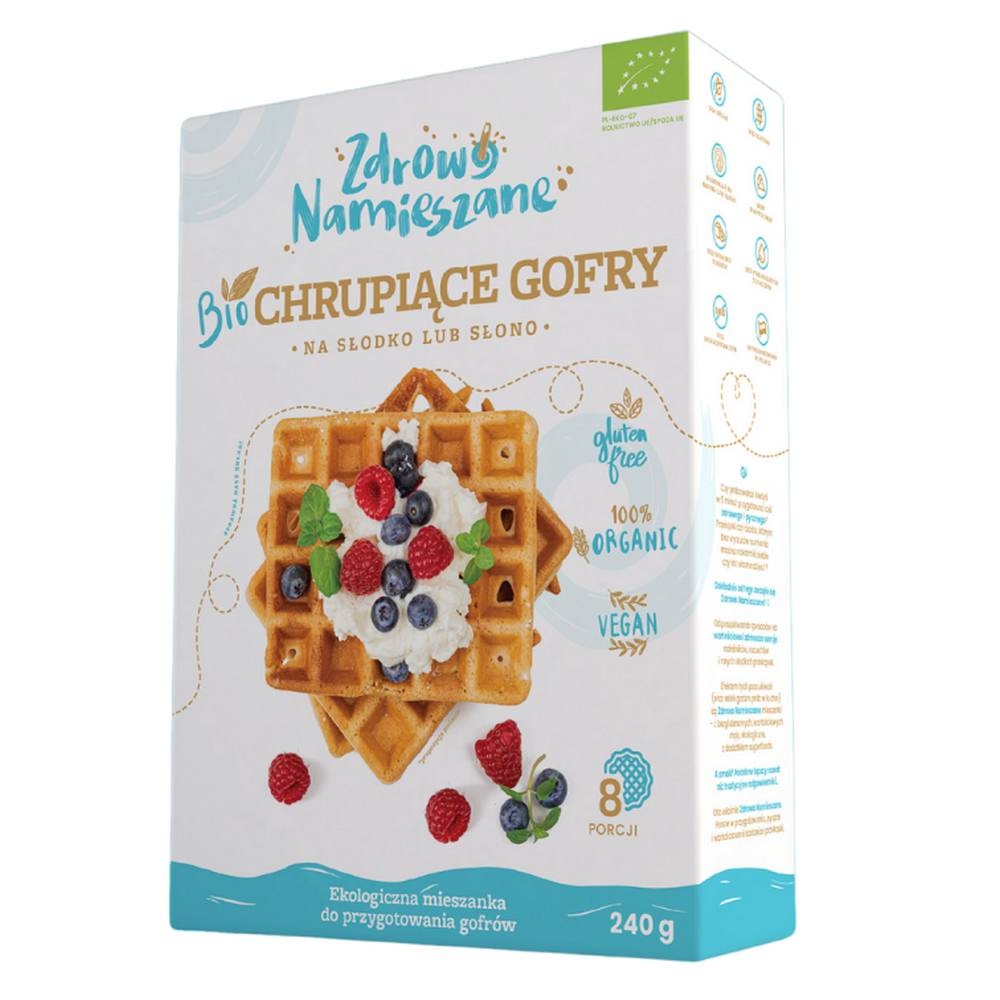 Chrupiące Gofry Mieszanka Bio 240 g - Zdrowo Namieszane