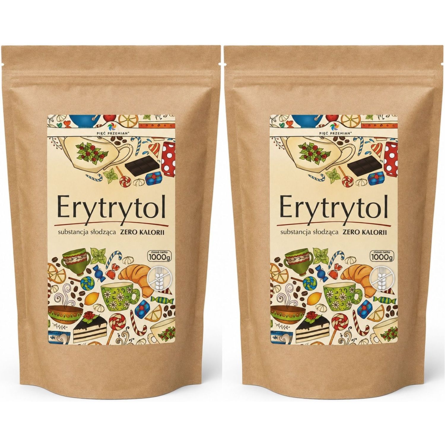Zestaw 2 x Erytrytol 1 kg - Pięć Przemian