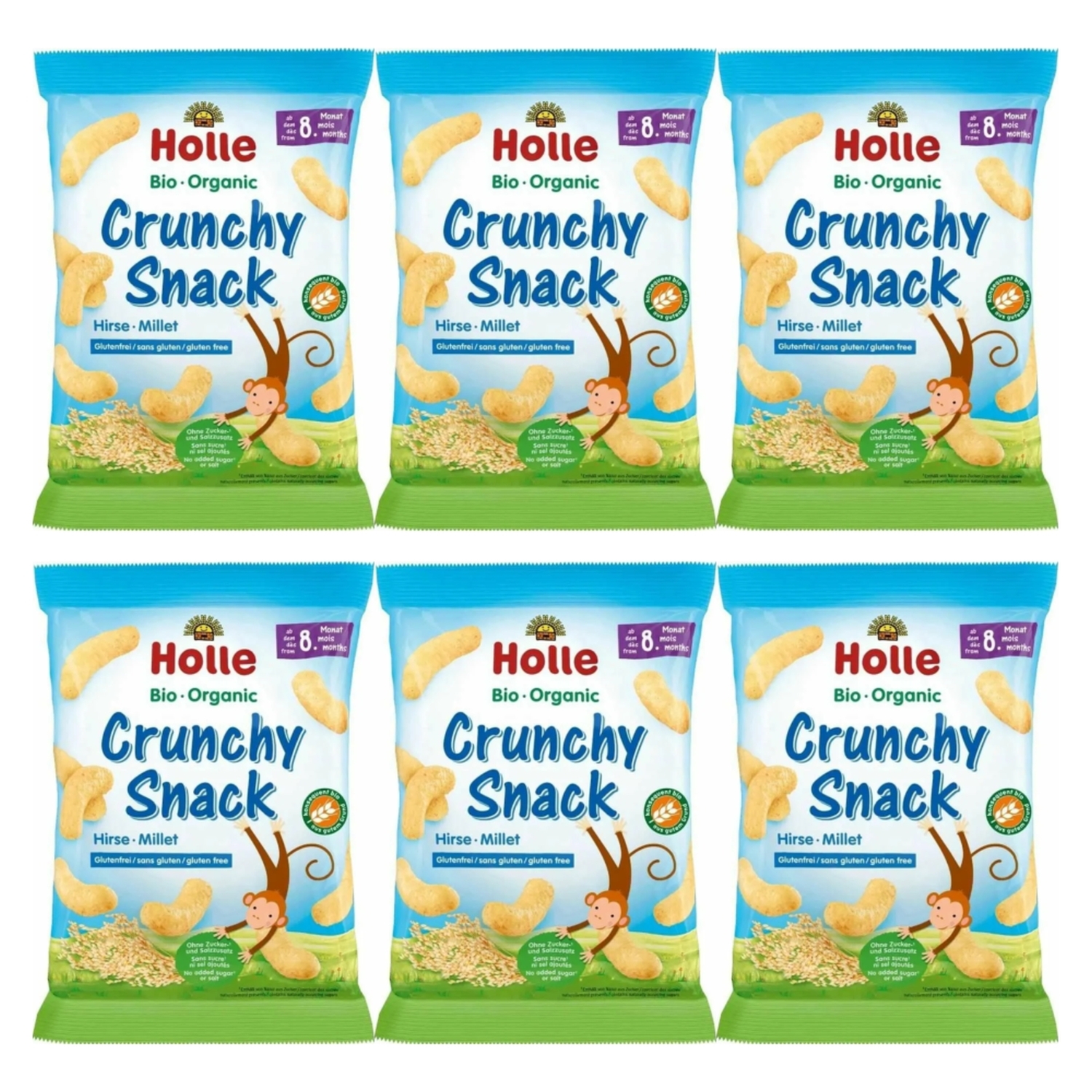 6 x Chrupki Jaglane Bezglutenowe Bio 25 g - Holle