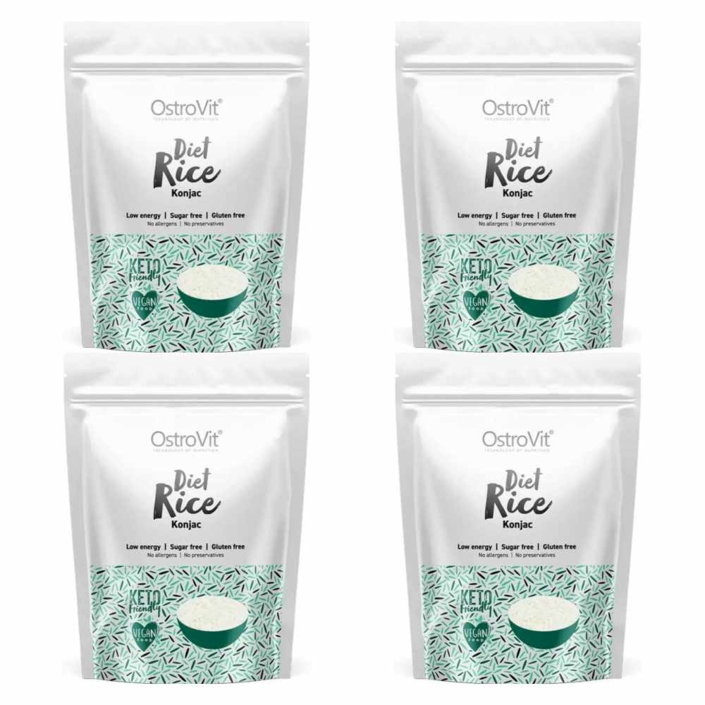 4 x Makaron Konjac Diet Rice 400 g Keto Friendly (250 g) - OstroVit