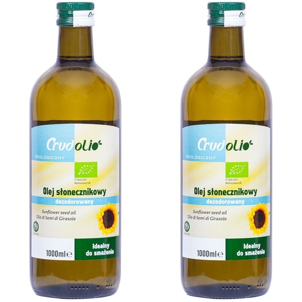 2 x Olej Słonecznikowy do Smażenia Bio 1 l - Crudolio