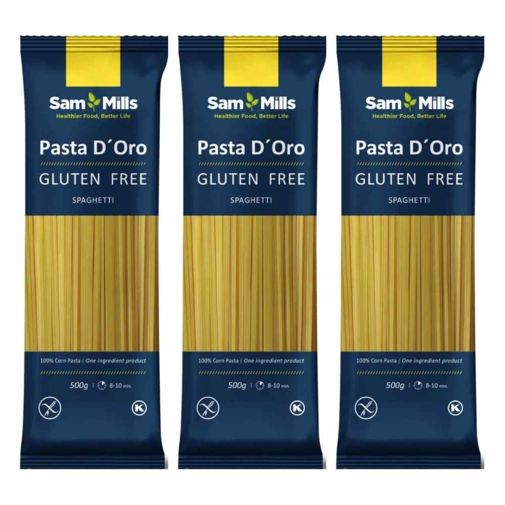 3 x Makaron Bezglutenowy SPAGHETTI 500 g - SamMills