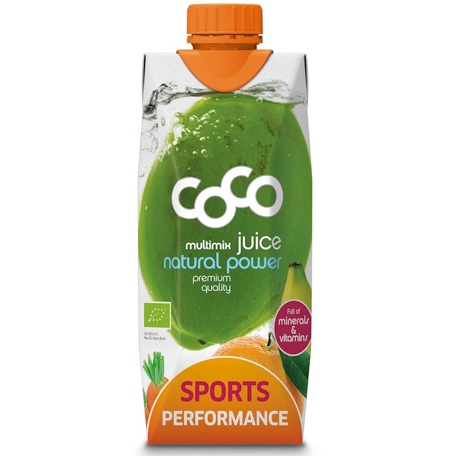 Woda Kokosowa Sports Performance Marchew, Pomarańcza i Banan Bio 500 ml - Coco