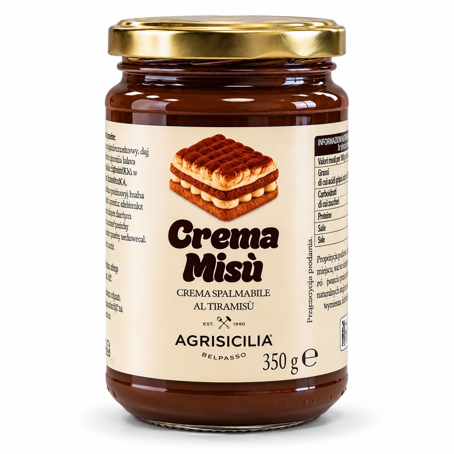 Krem do Smarowania o Smaku Tiramisu 350 g - Agrisicilia