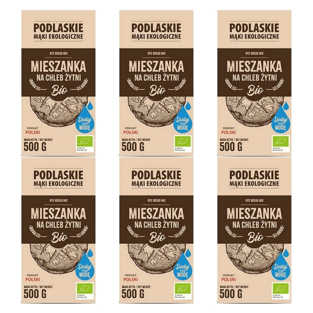 6 x Mieszanka na Chleb Żytni BIO 500 g - BioLife