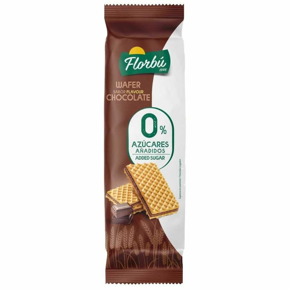 Wafelki Nadziewane Kakaowe Bez Dodatku Cukru 150 g - Florbu
