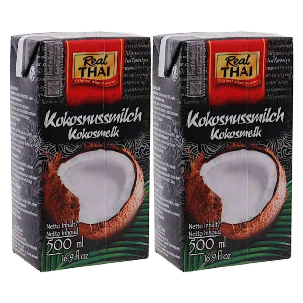 Zestaw 2 x Mleczko Kokosowe UHT 500 ml RealThai