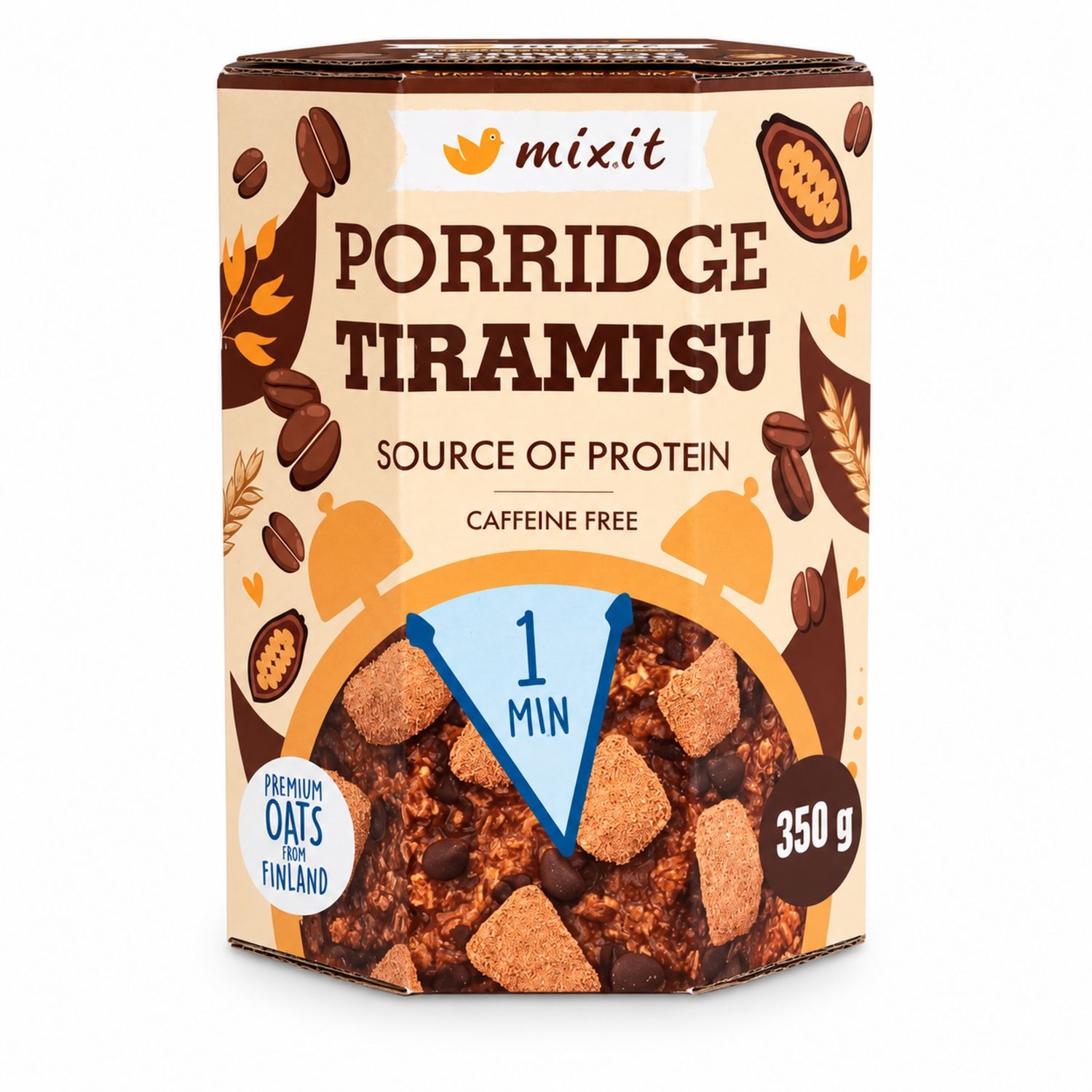 Błyskawiczna Owsianka Tiramisu z Ciasteczkami i Czekoladą 350 g - Mixit