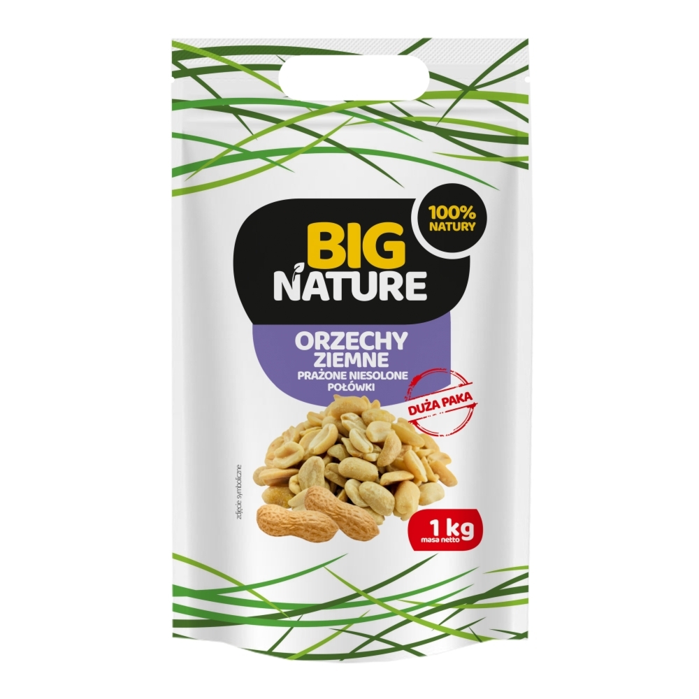 Orzechy Ziemne Prażone Niesolone Połówki 1 kg - Big Nature