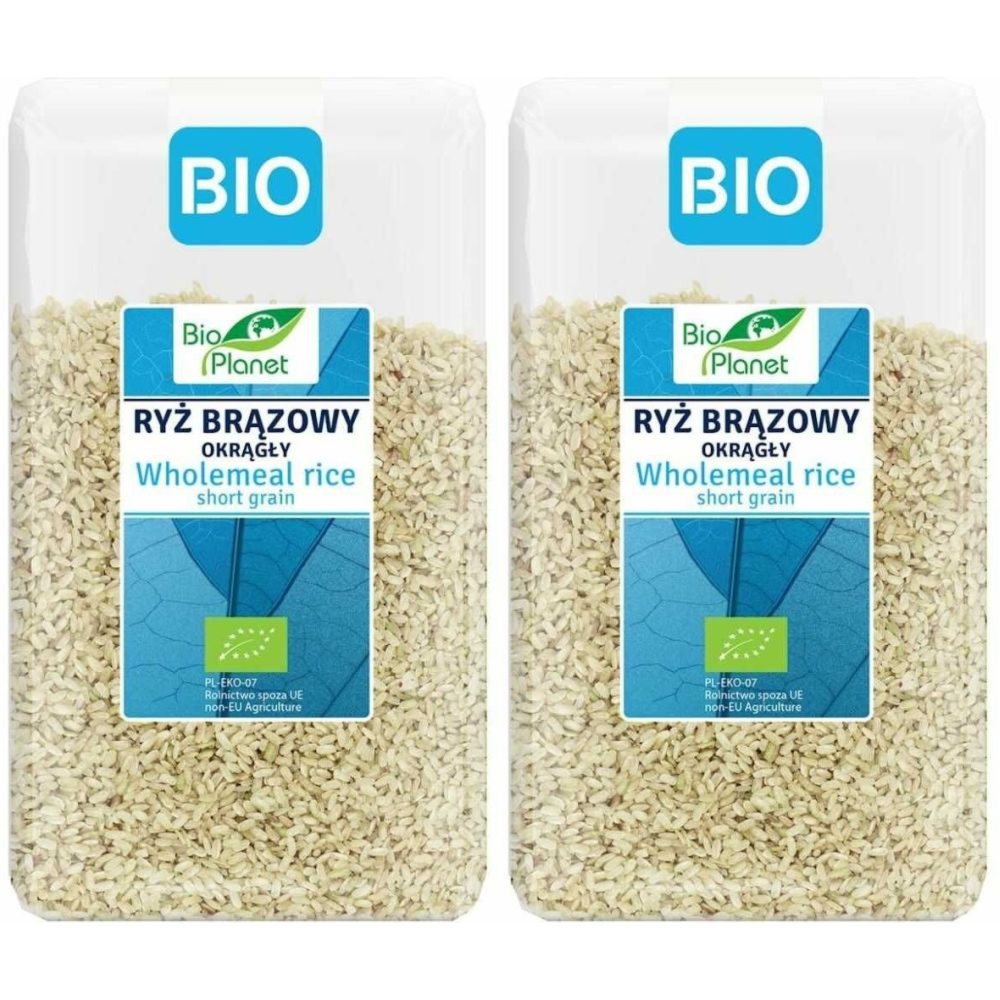 2 x Ryż Brązowy Okrągły Bio 1 kg - Bio Planet