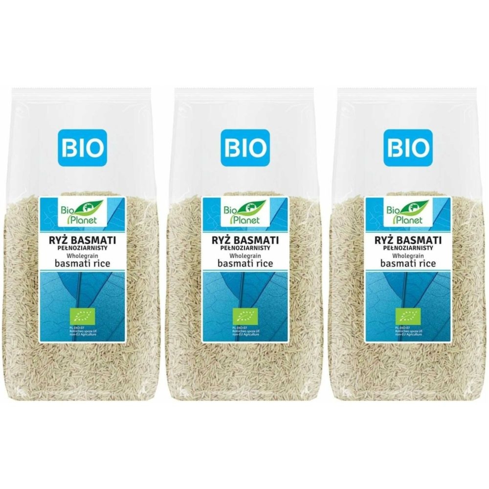 3 x Ryż Basmati Pełnoziarnisty Bio 500 g - Bio Planet