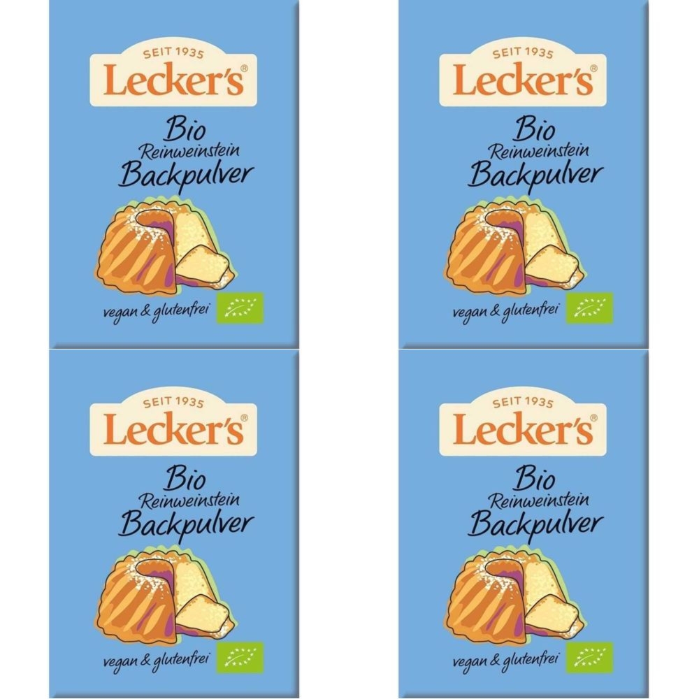 Zestaw 4 x Proszek do Pieczenia Bio 21 g - Leckers