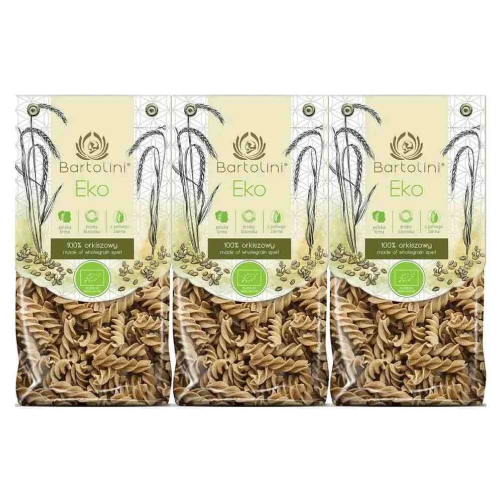 3 x Makaron Orkiszowy Razowy Świderki Bio 250 g - Bartolini