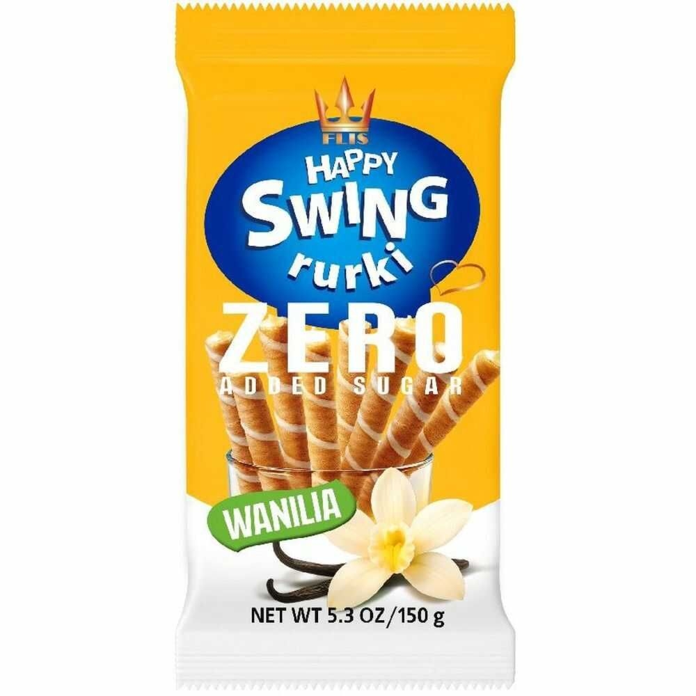 Rurki Waniliowe Bez Dodatku Cukru 150 g - Happy Swing