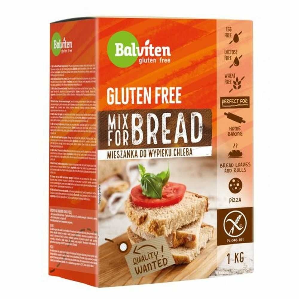 MIX FOR BREAD Bezglutenowa Mieszanka do Wypieku Chleba, Bułek, Bagietek, Pizzy 1 kg - Balviten