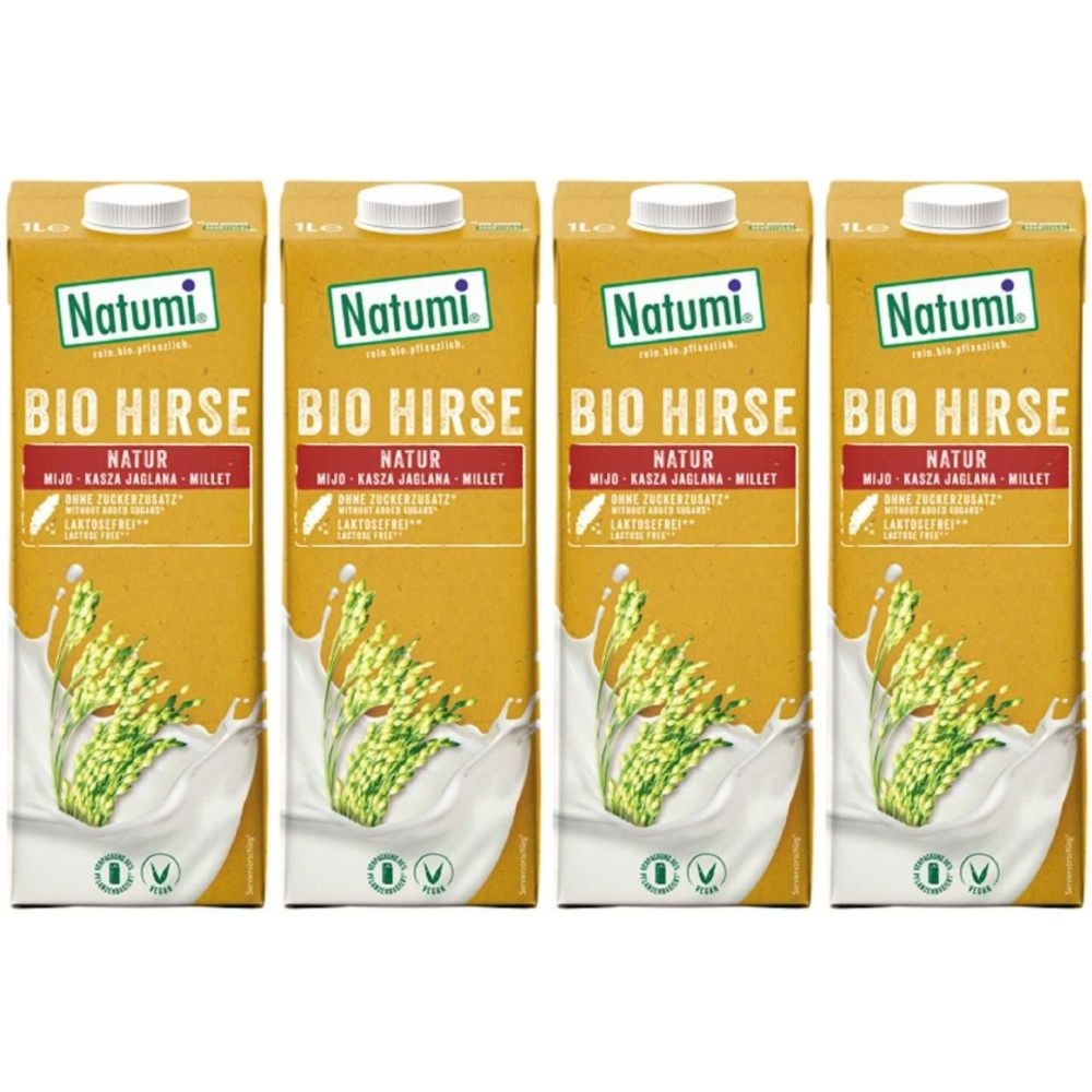4 x Napój Jaglany Bezglutenowy Bio 1 L Natumi UHT