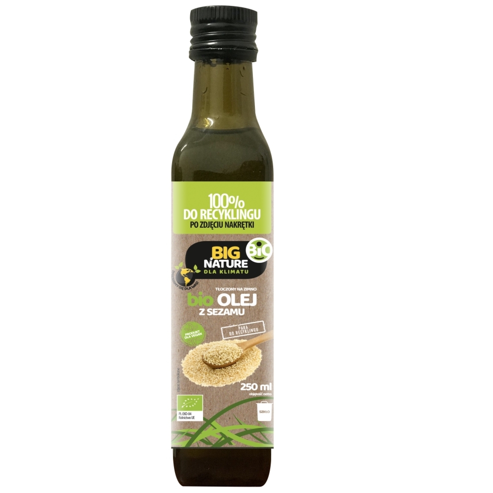 Olej Sezamowy Tłoczony Na Zimno BIO 250 ml - Big Nature
